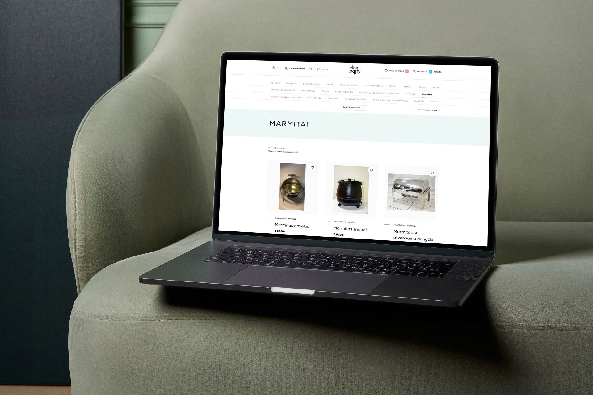 Eliteparty.lt — Web & Marketing project by Lukas Sabaliauskas