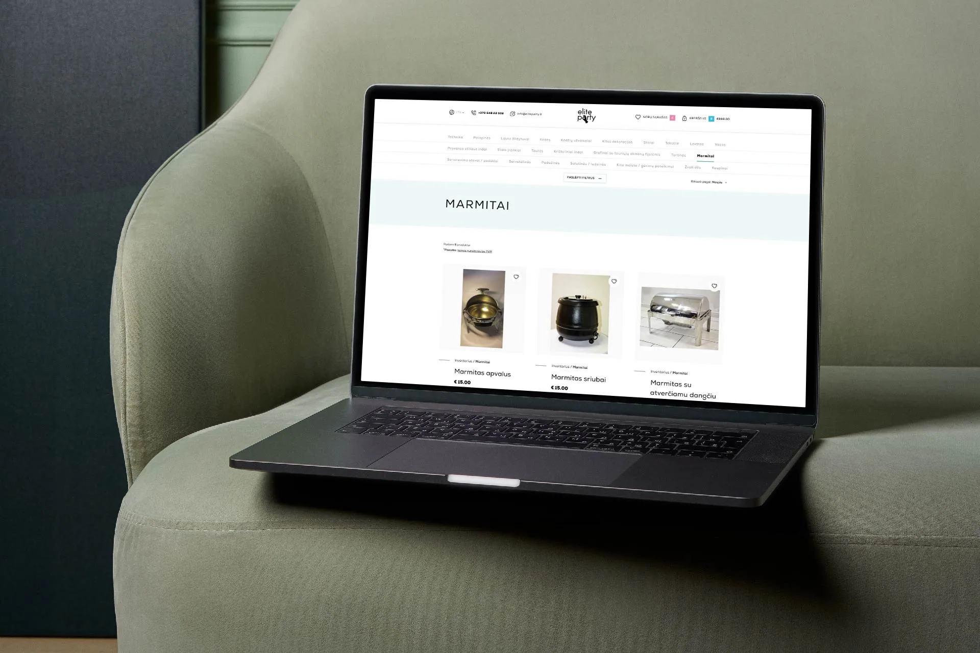 Eliteparty.lt — Web & Marketing project by Lukas Sabaliauskas