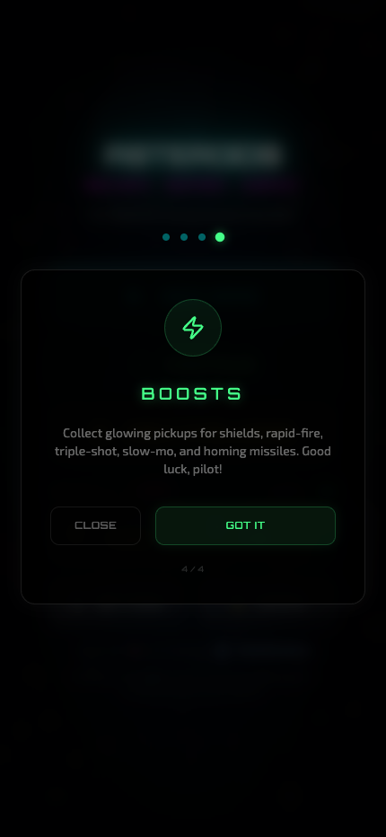 How to play tutorial, step 4 of 4 – boosts