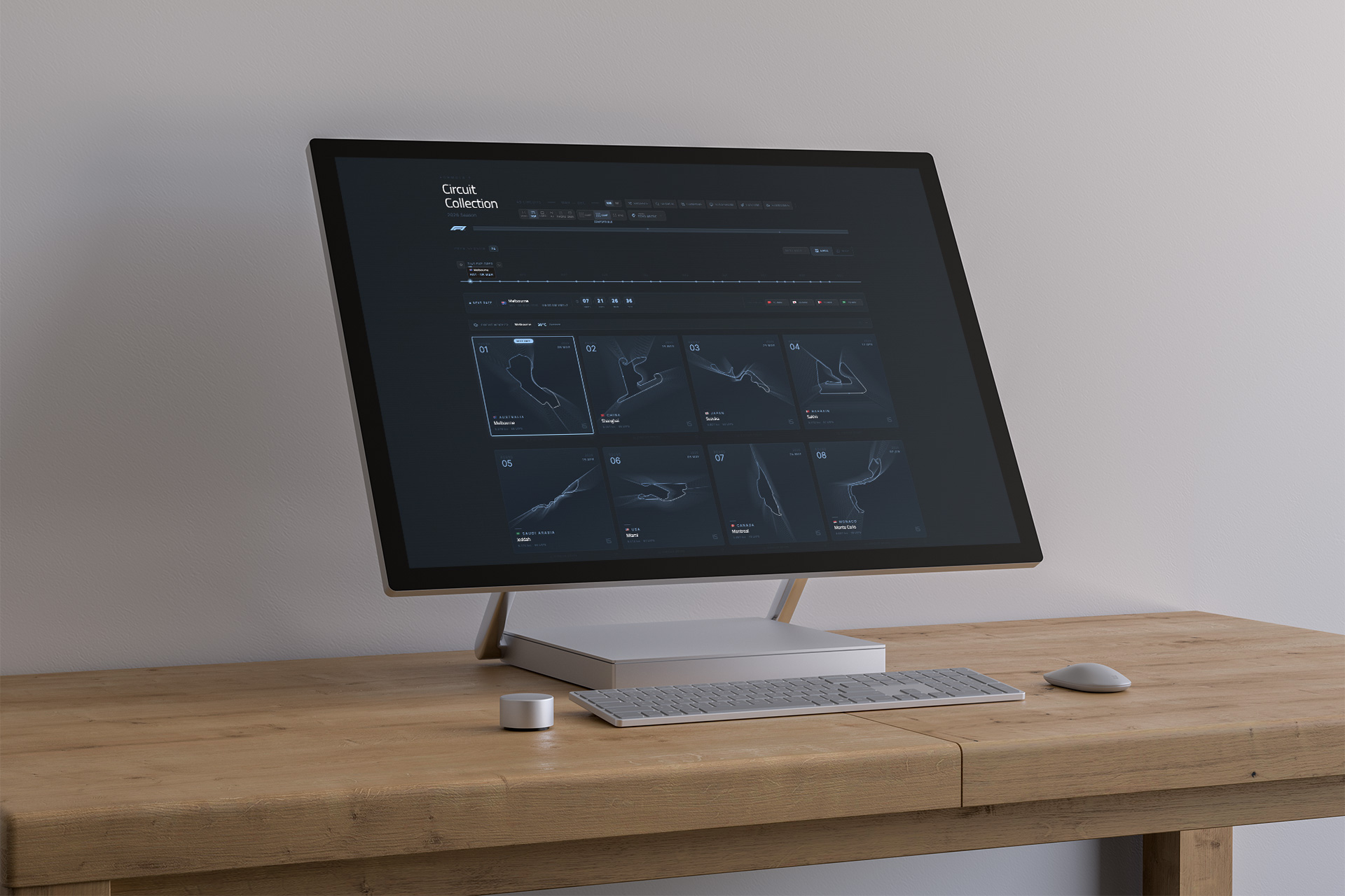 Circuit Collection app interface – poster gallery overview