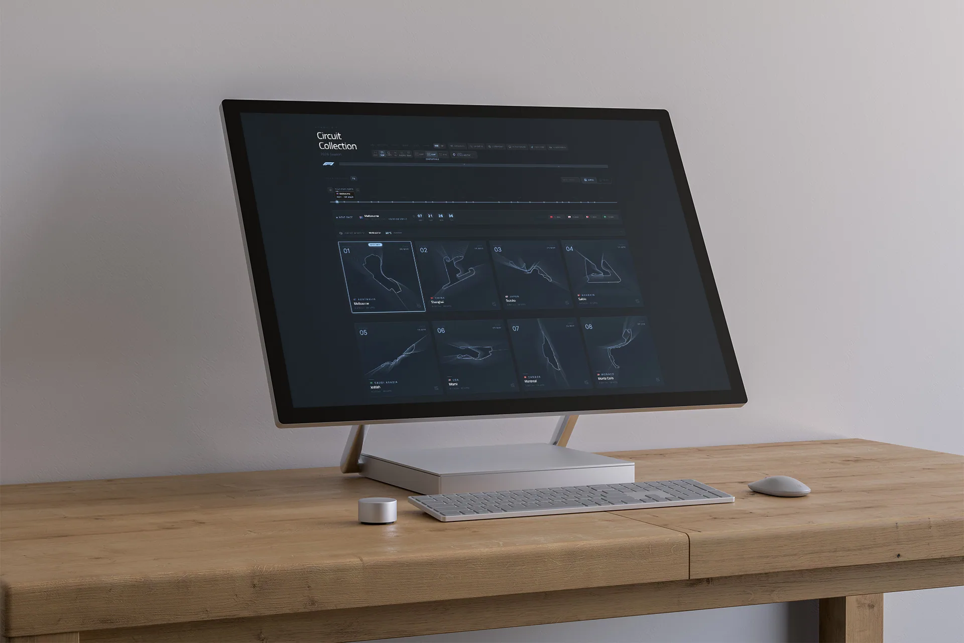 Circuit Collection app interface – poster gallery overview