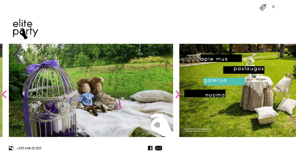 Eliteparty.lt legacy page – dense, hard-to-scan product listing (part 3)