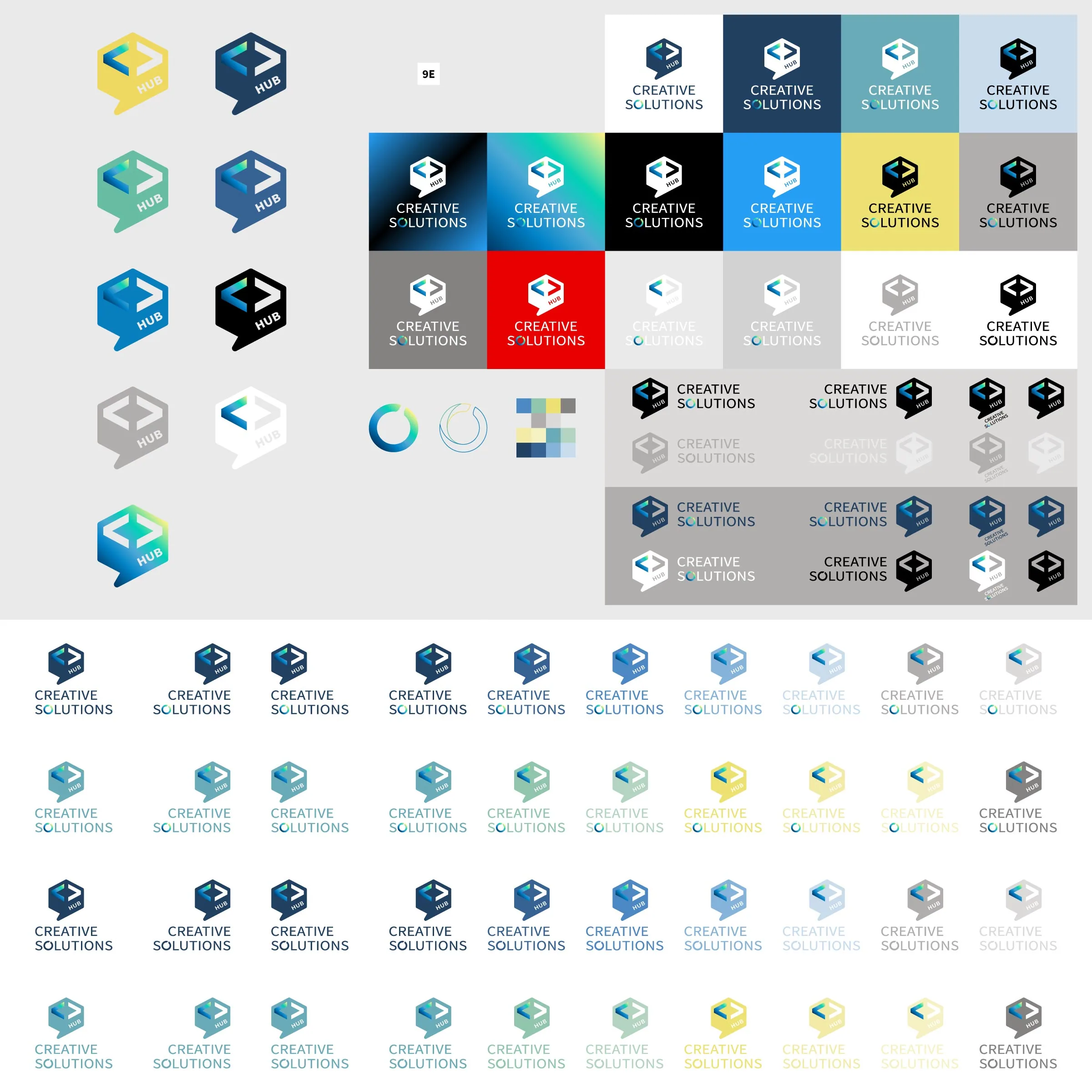 Second CSH logo iteration testing text alignment, backgrounds and icon use