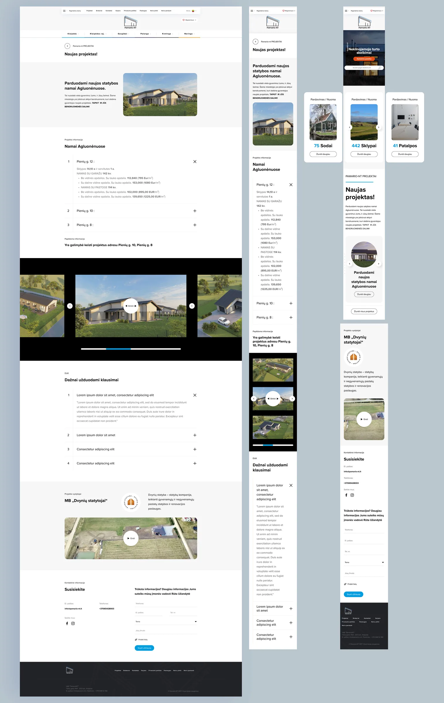 Pamario-nt.lt portal – homepage design