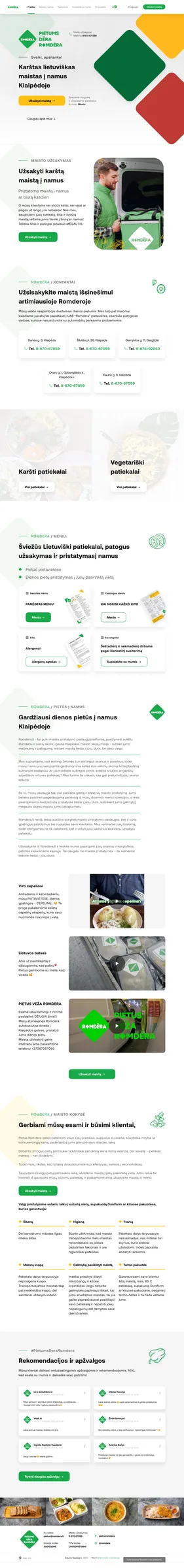 Romdera.lt redesign – page design detail