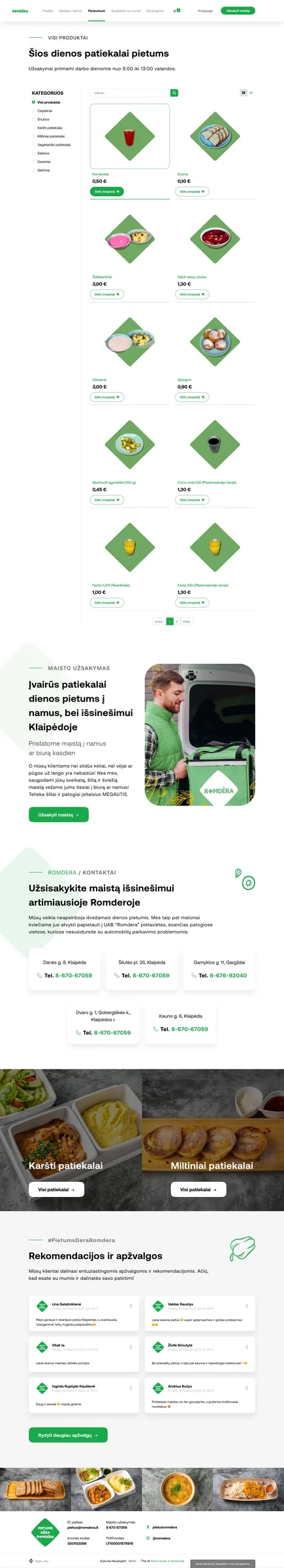 Romdera.lt redesign – product page design