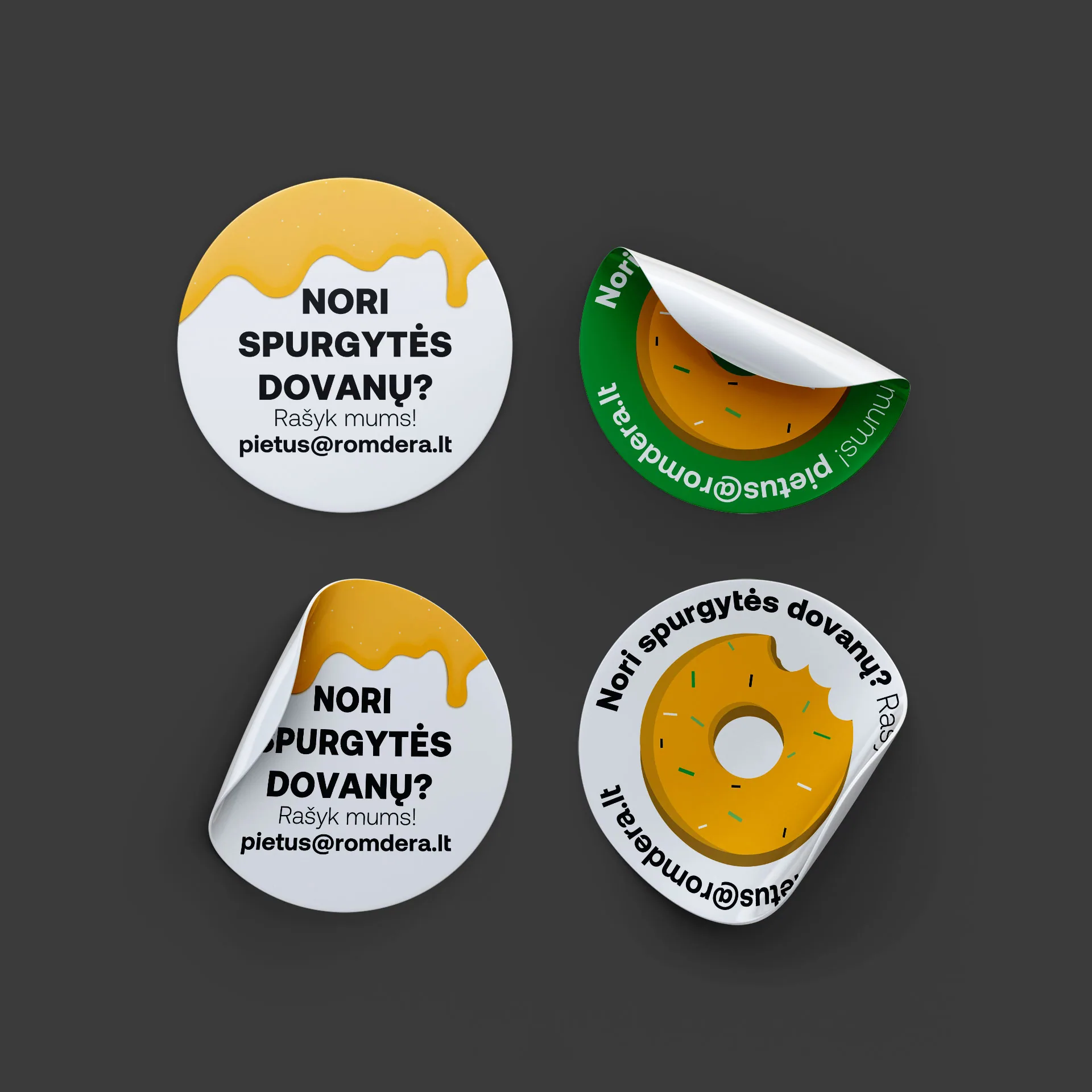 Romdera stickers