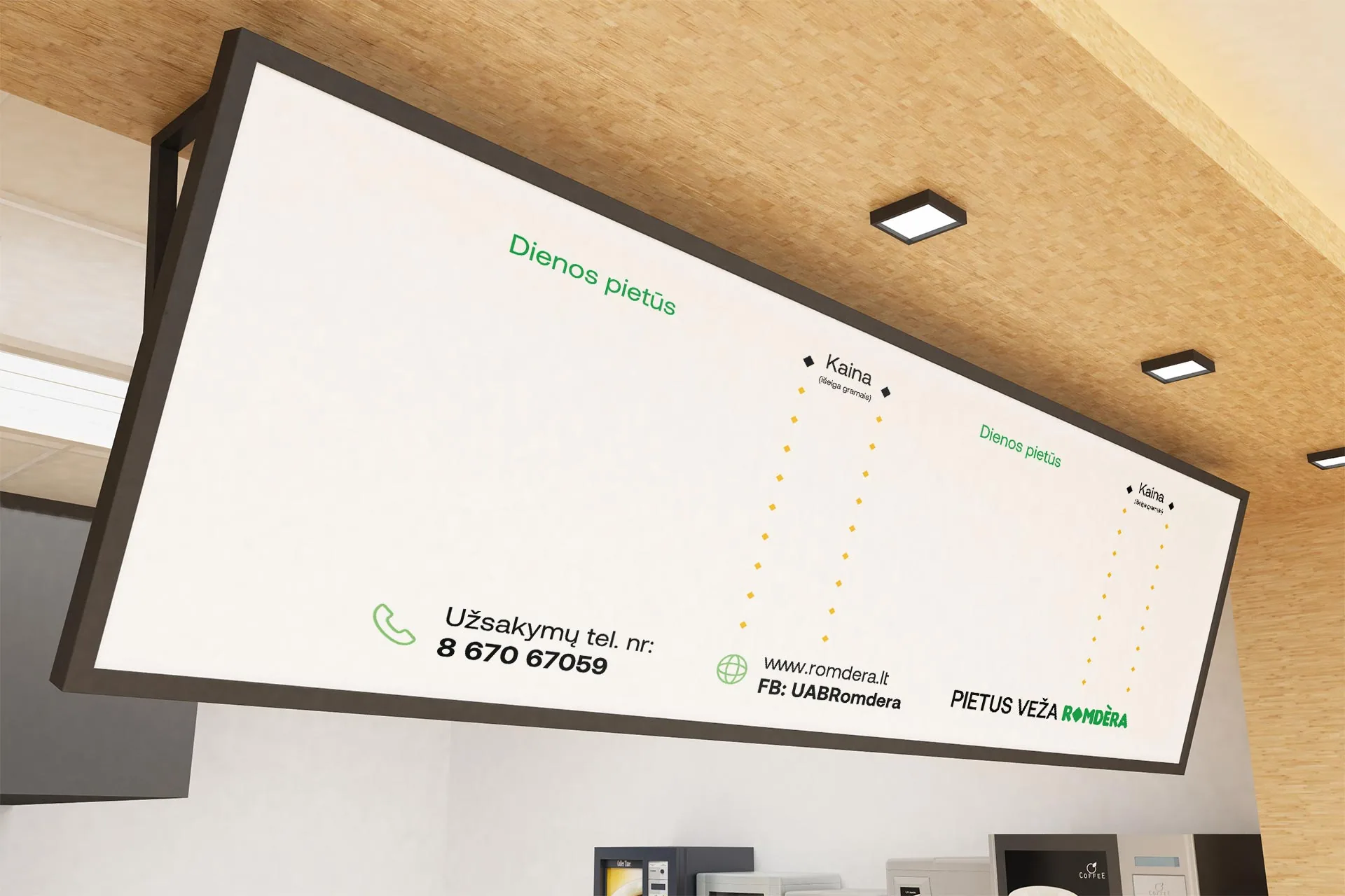 Romdera interior wall branding – detail