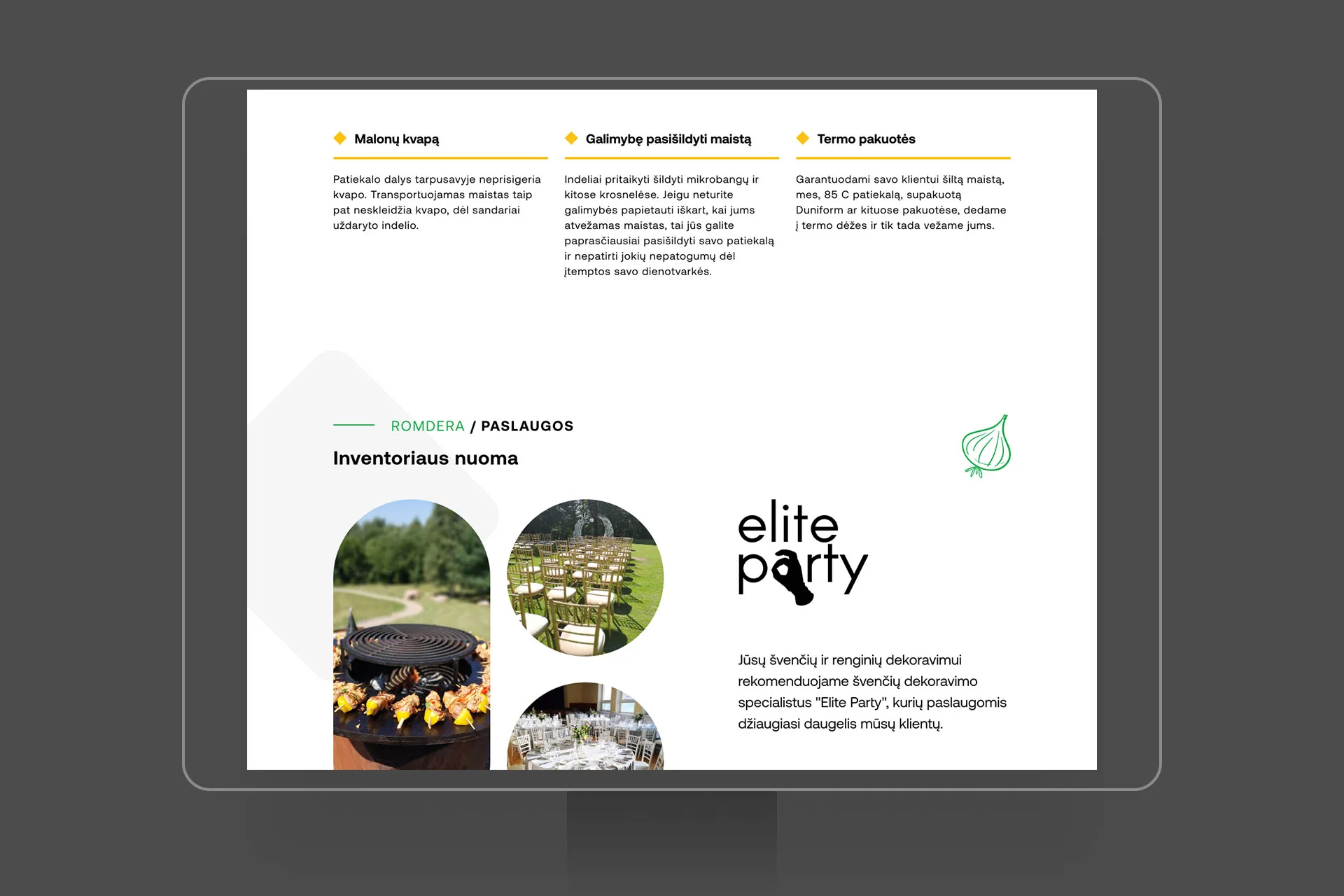 Romdera website – page screen