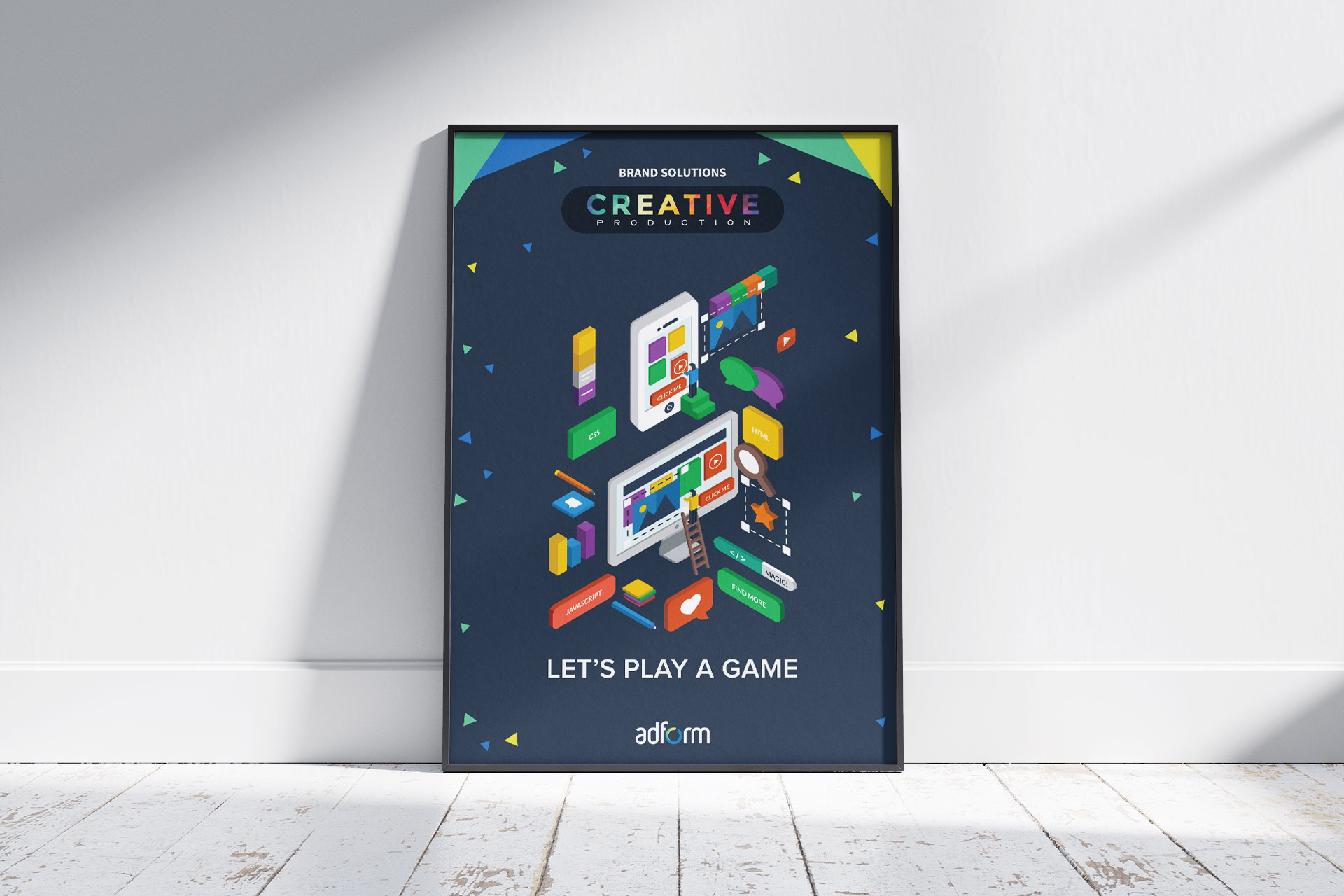 Creative Production Poster — A2 typographic poster for a creative production studio. Artwork by Lukas Sabaliauskas