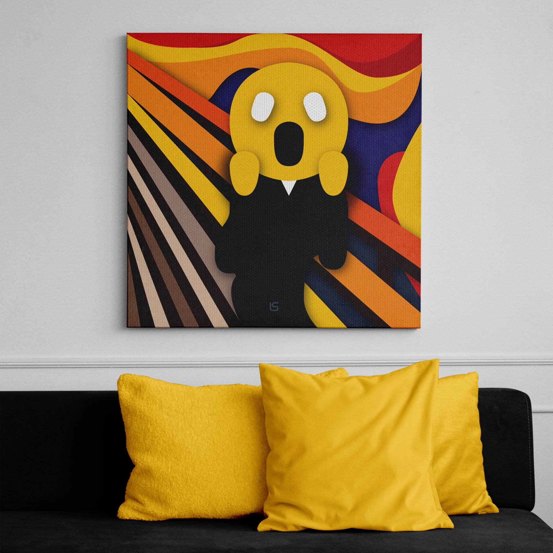 Edvard Munch — Scream — Flat reinterpretation of Munch’s The Scream. Artwork by Lukas Sabaliauskas