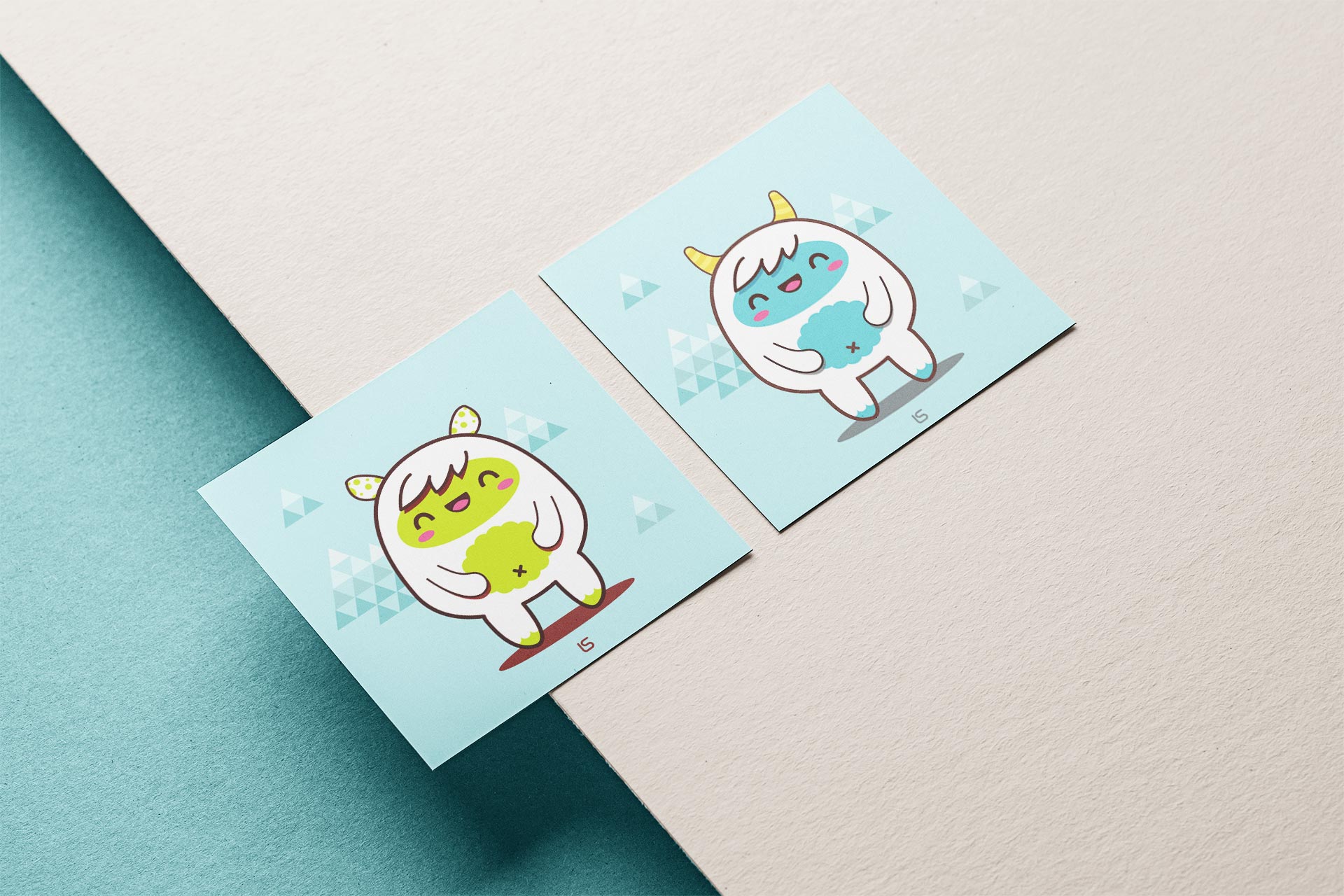 Kawaii Yeti — Kawaii yeti character illustration. Artwork by Lukas Sabaliauskas