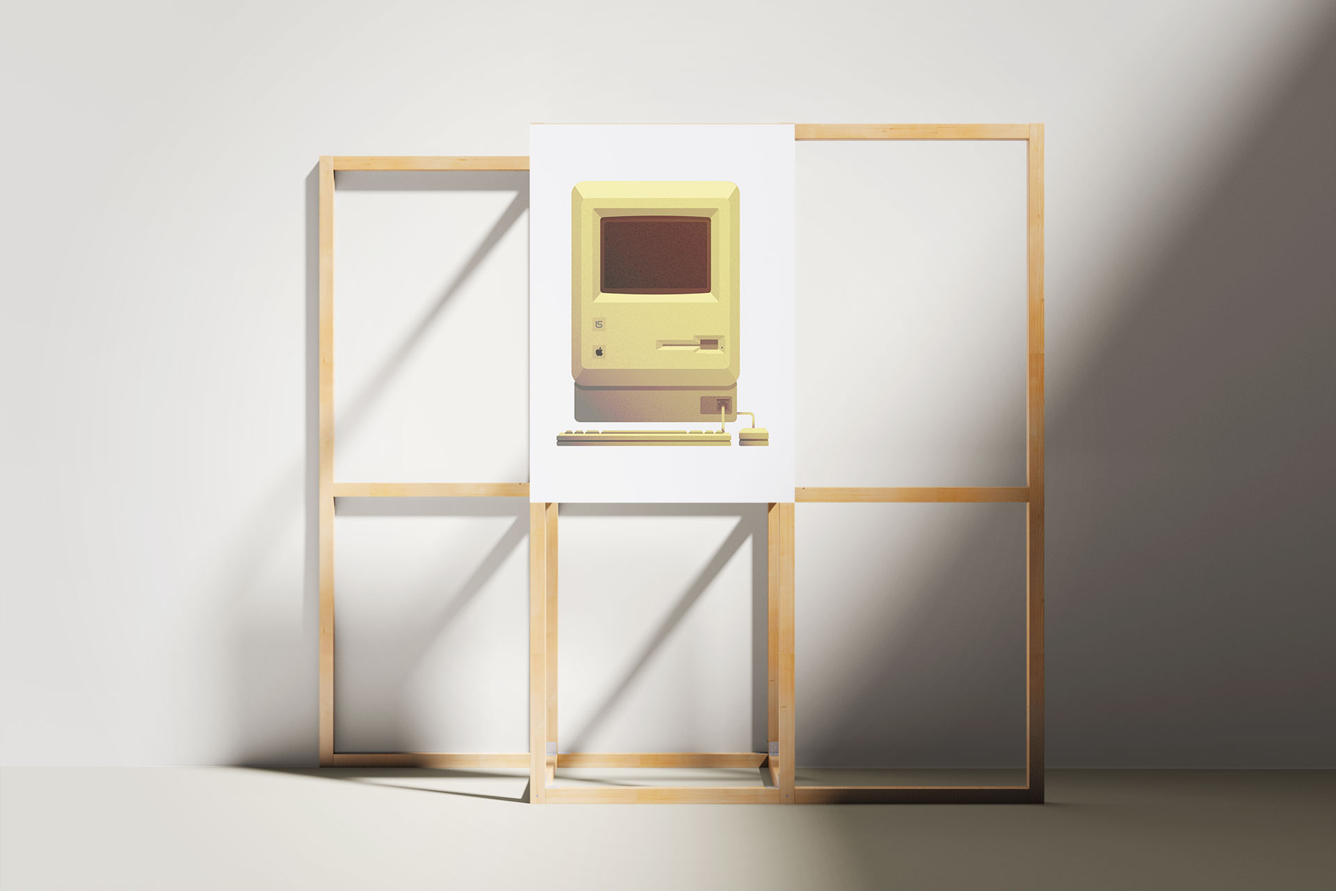 Mac Old Retro — Retro Macintosh computer illustration. Artwork by Lukas Sabaliauskas