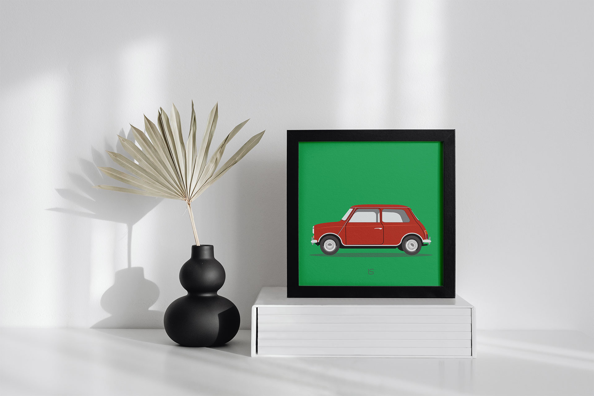 Mini Cooper — Flat vector illustration of a Mini Cooper. Artwork by Lukas Sabaliauskas