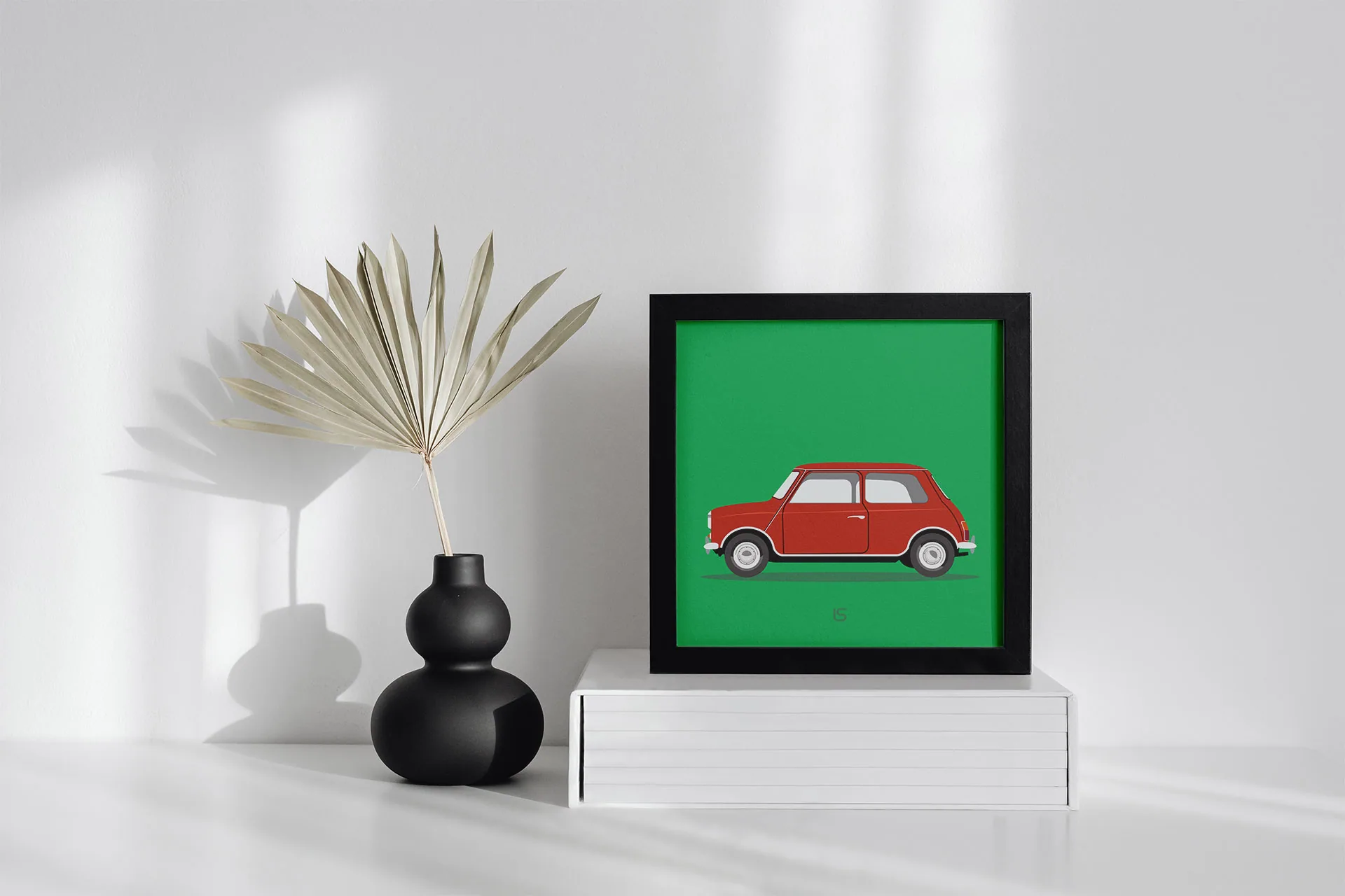 Mini Cooper – Flat vector illustration of a Mini Cooper. Artwork by Lukas Sabaliauskas