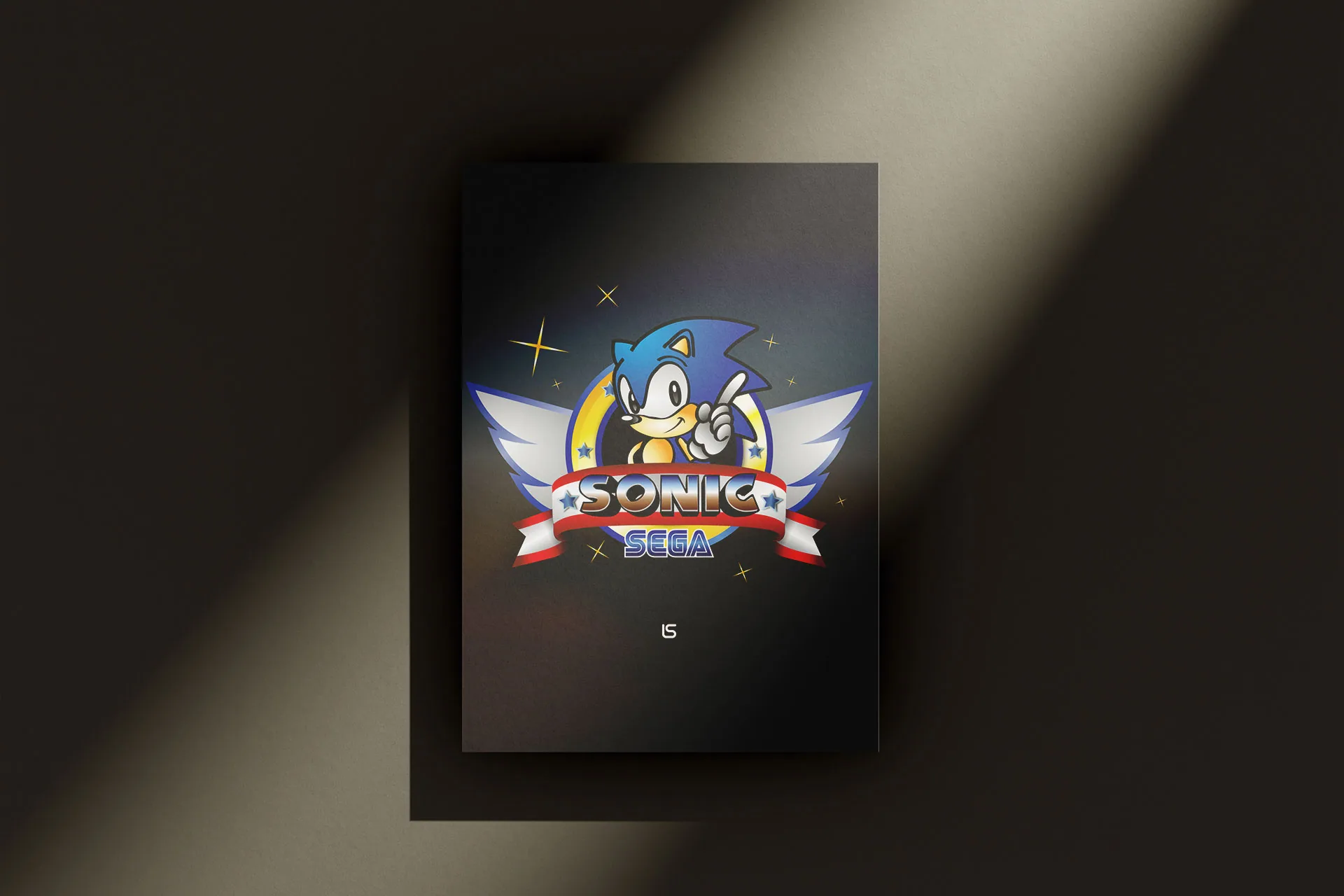 Sonic SEGA – Pixel-art tribute to Sonic on SEGA. Artwork by Lukas Sabaliauskas