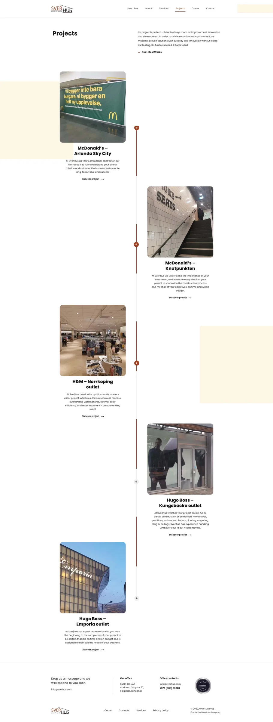 Sverhus.com services page design