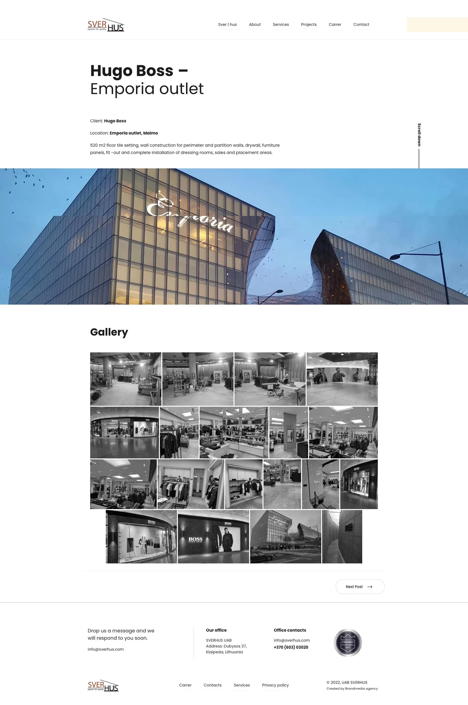 Sverhus.com single project design