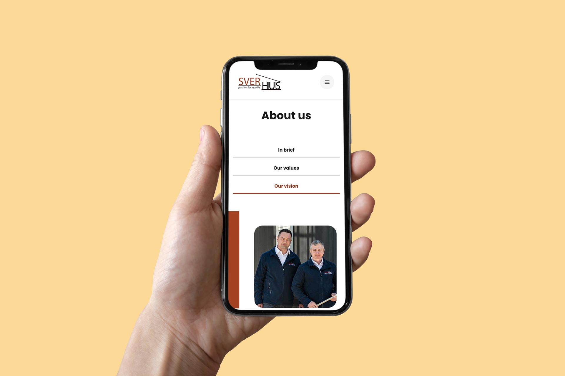 Sverhus.com mobile design